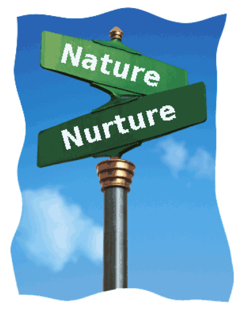 What is the difference between nature and nurture?