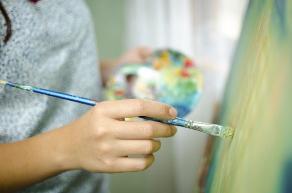 Lady Painting - Art Therapy