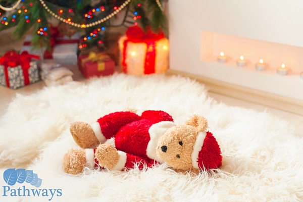 Teddy Bear under the Christmas Tree graphic